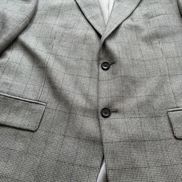 Oscar de la Renta Lambswool Cashmere Windowpane Sports Coat Blazer 44S - Picture 2 of 7